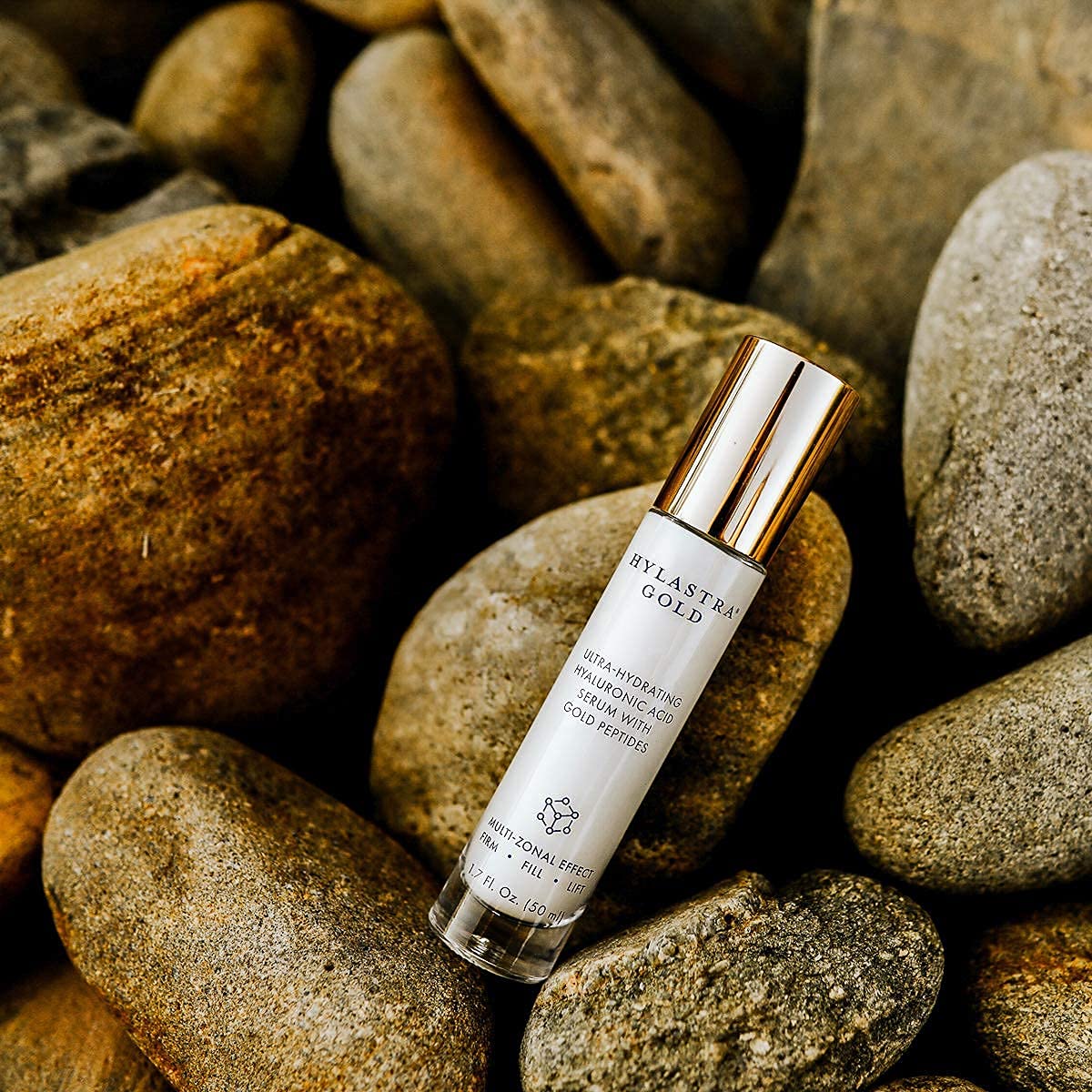 Purity Products Hylastra Gold - Hyaluronic Acid Serum with Gold Peptides and Vitamin A, E, & CoQ10-1.7 oz